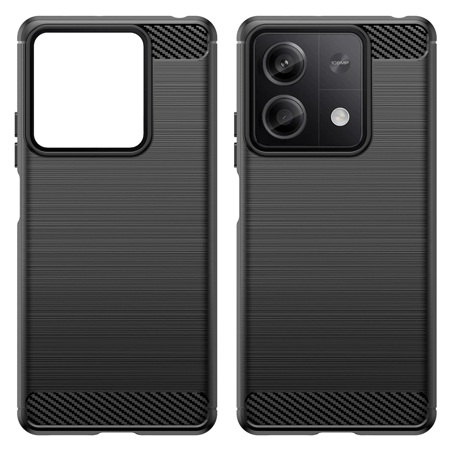 For Xiaomi Redmi Note 13 5G Cell Phone Shell Case TPU Carbon Fiber Texture Shell Cover - Black For Xiaomi Redmi Note 13 5G Cell Phone Shell Case TPU Carbon Fiber Texture Shell Cover - Black
